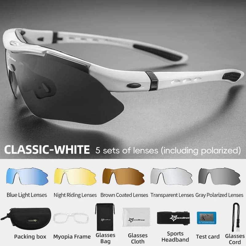Lunettes de cyclisme polarisées ROCKBROS, lunettes de soleil pour sports de plein air, VTT, route, l