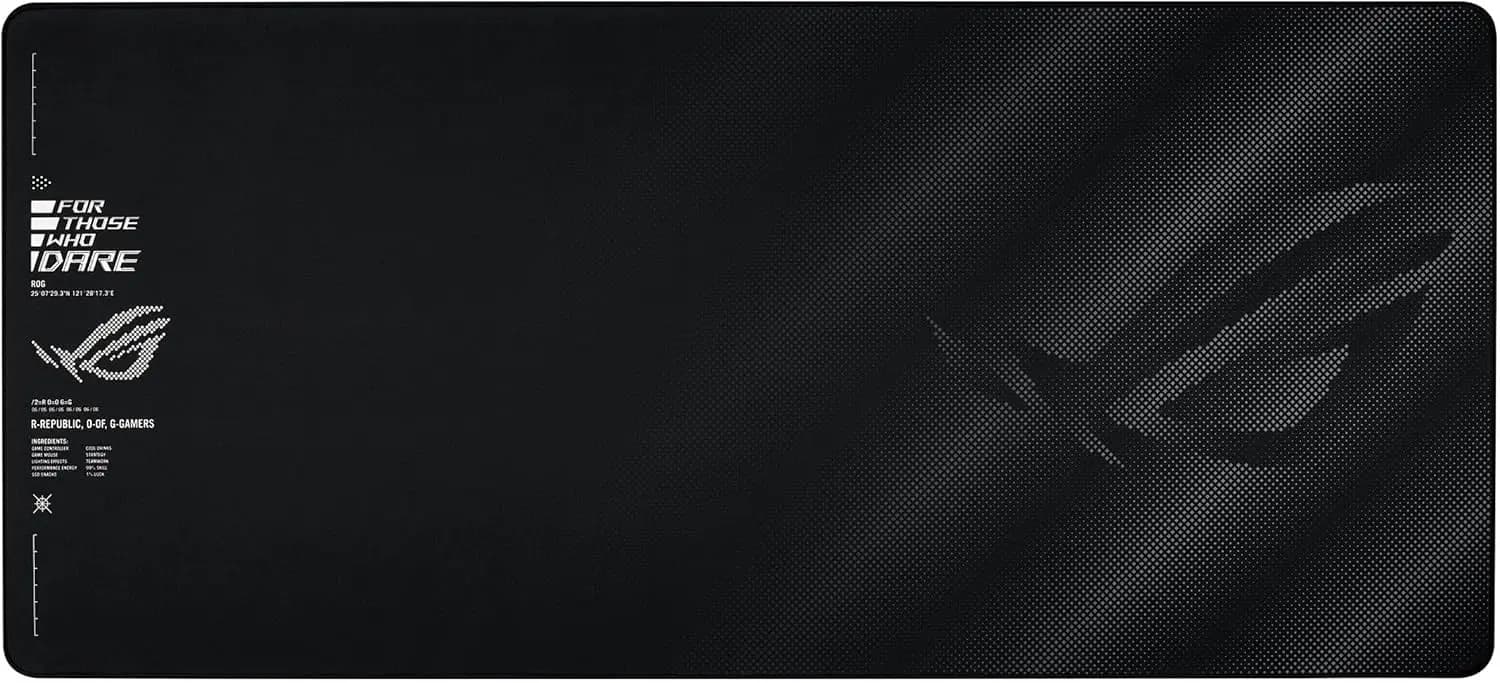 ASUS ROG Sheath BLK - Tapis de souris pour jeux vidéo, surface extra-large, ultra-doux pour un contr