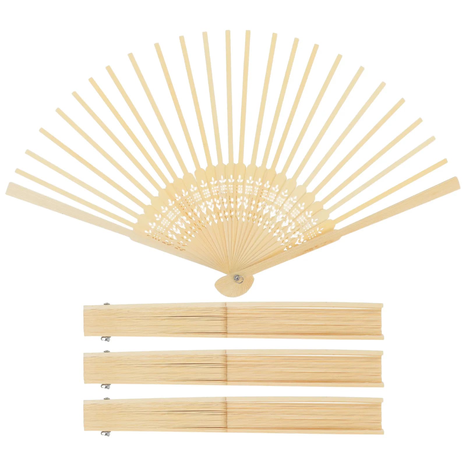 Cadre de ventilateur pliant japonais en bambou, matériel DIY pour éventail artisanal, léger, portabl