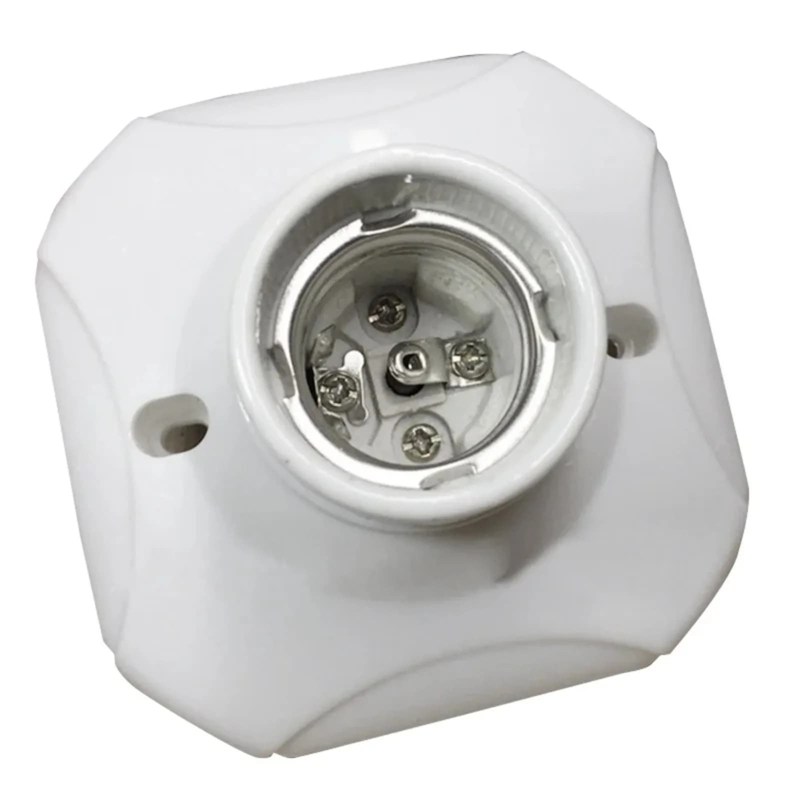 Support de douille de lampe d'ampoule thermique, porcelaine droite, céramique émaillée chaude