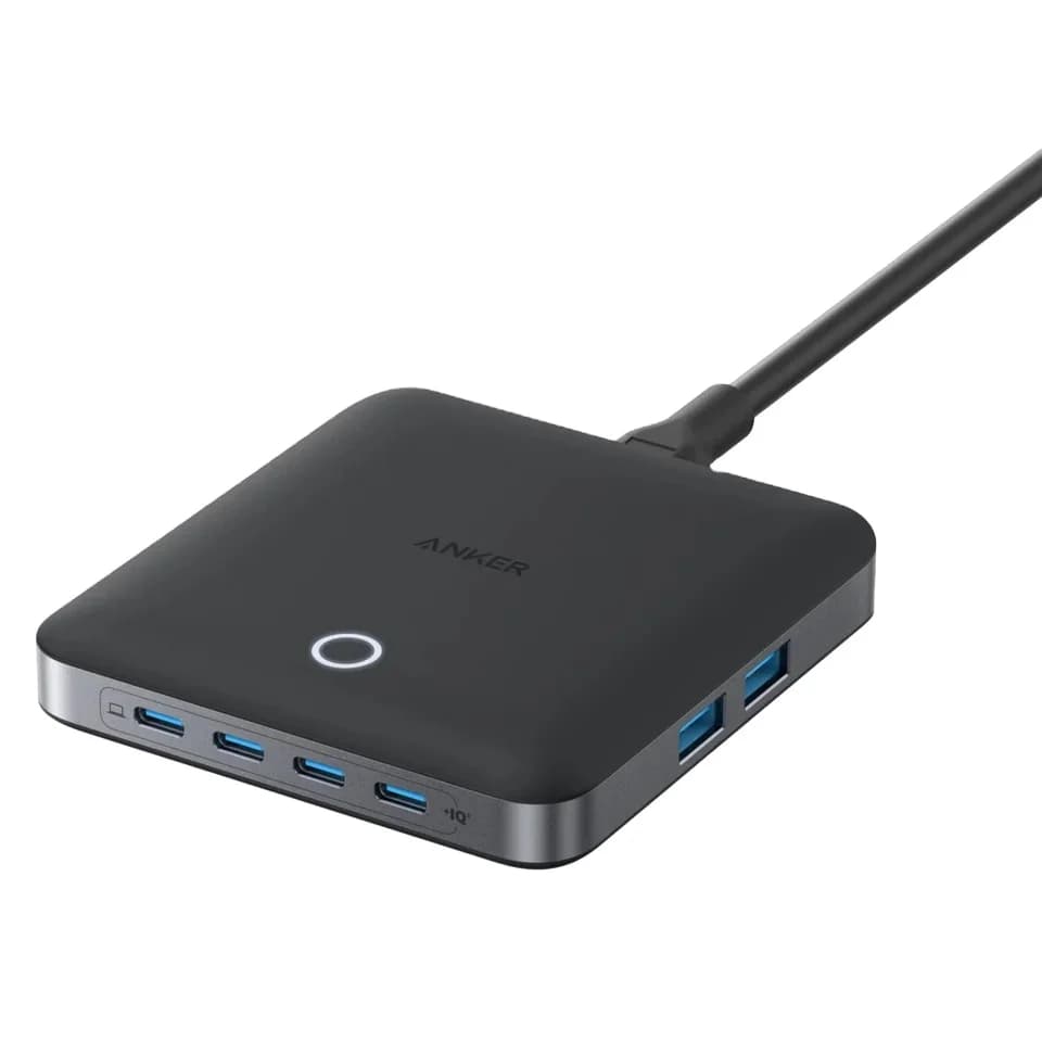 Station de charge Anker Nano 6 ports, ultra-rapide, sortie 130W, 4 ports USB C et 2 ports USB, compa