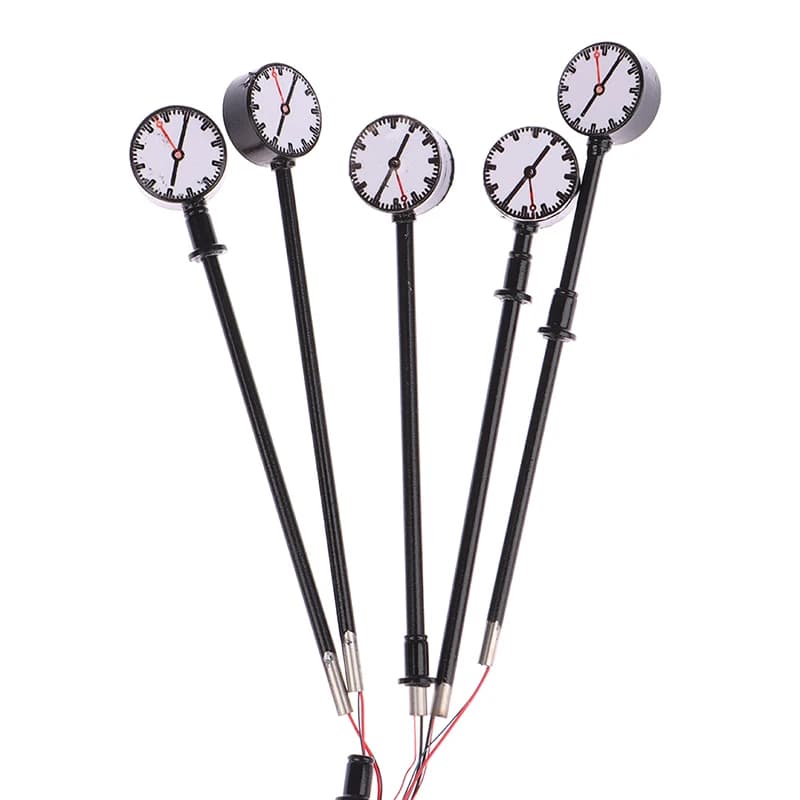 Lampe de station de train LED miniature 3V - Horloge de plate-forme éclairée à l'échelle HO/N pour l