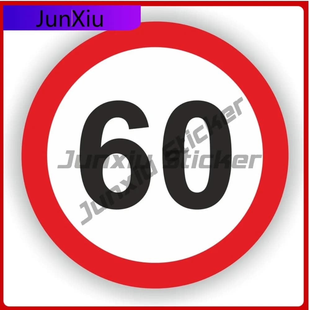 Limite de vitesse 60 signes de limite de vitesse de circulation circulaire autocollant d'avertisseme