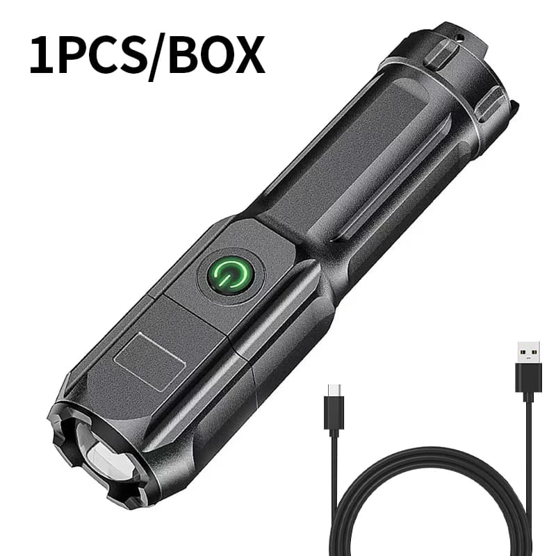 Mini lampe de poche LED très forte à lumière violette, lampes de poche rechargeables haute puissance