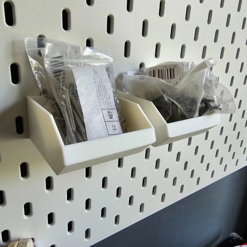 Organisateur de pièces d'outils en plastique pour IKEA Skadis, boîte de rangement suspendue peu enco