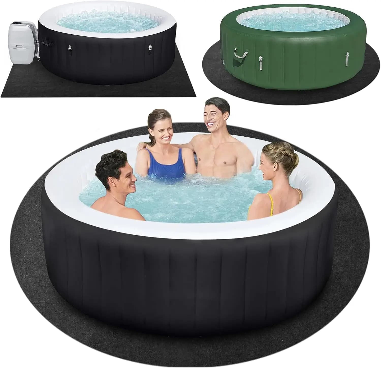 Bain de glace gonflable automatique avec refroidisseur et filtre