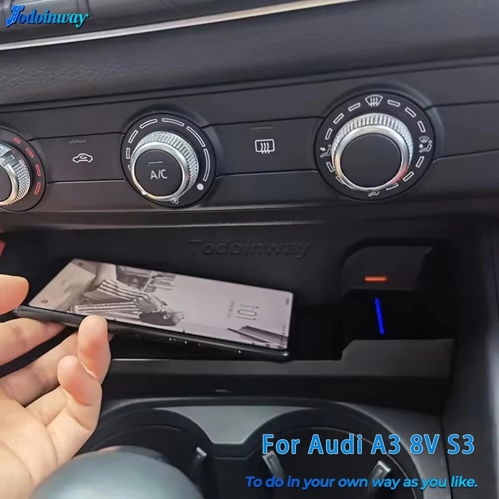 Chargeur sans fil de voiture pour Audi, support de téléphone mobile, accessoires de charge rapide, d