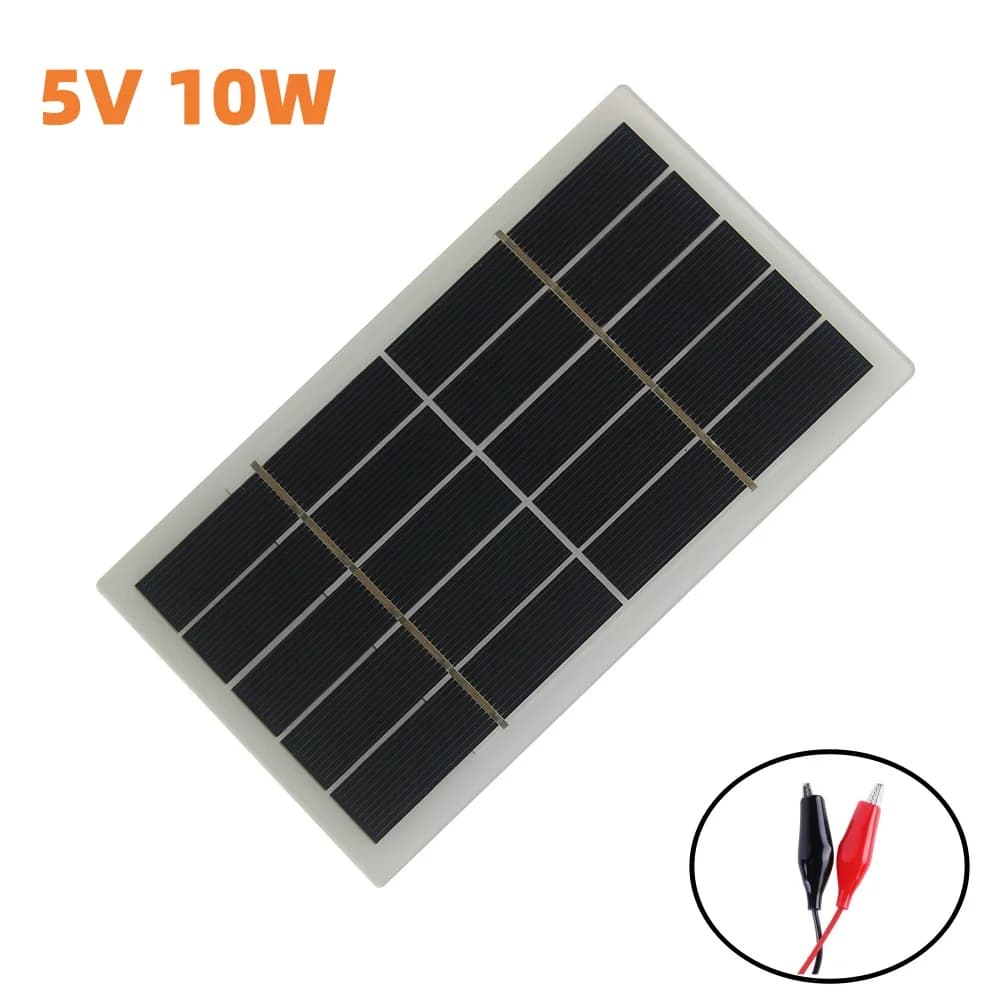 Mini système solaire 10W 5V panneau solaire en polysilicium avec clip Module de bricolage cellules s