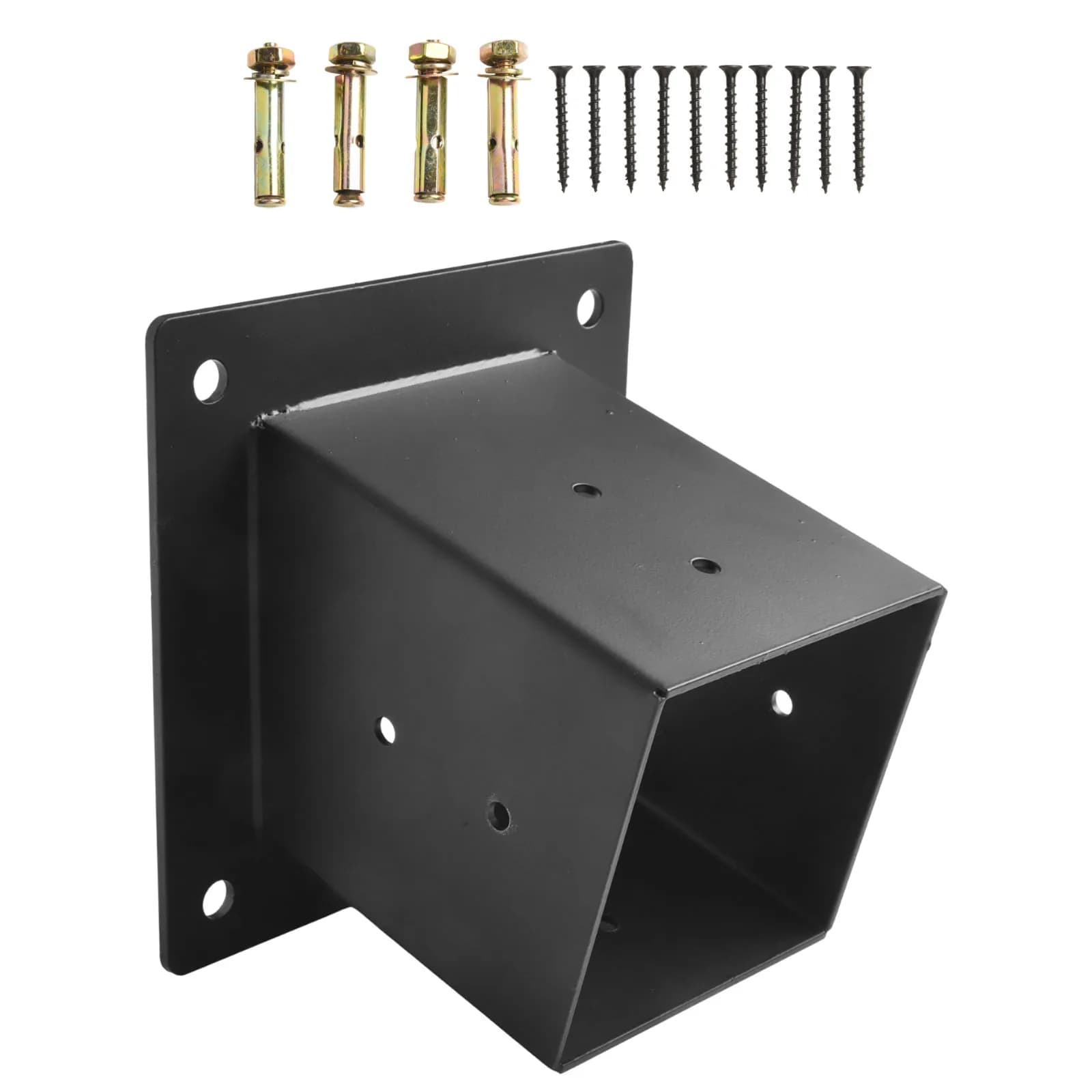 Supports de Pergola de toit inclinés, Kit de montage mural pour poteaux de 4x4 pouces en acier unidi