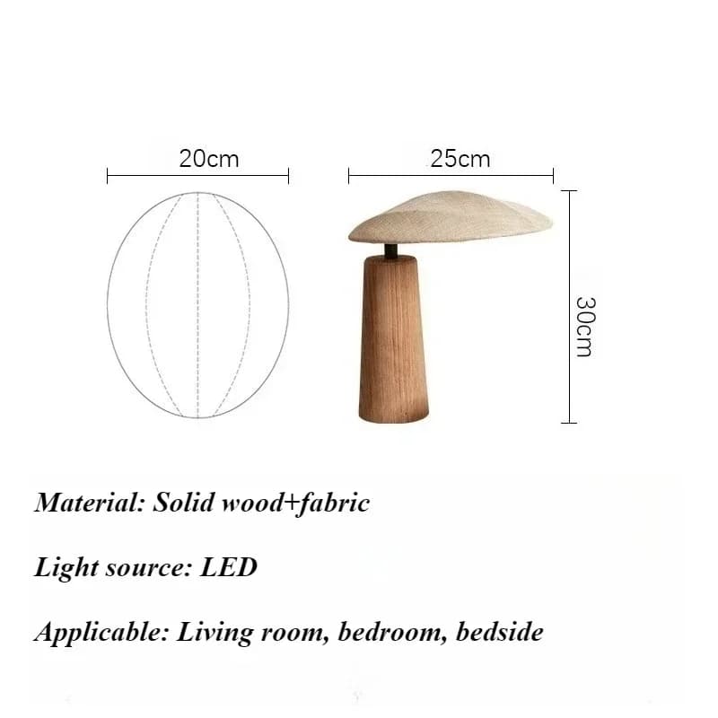 Wabi Sabi lampe de Table en bois massif chambre chevet japonais en bois chez l'habitant salon de thé
