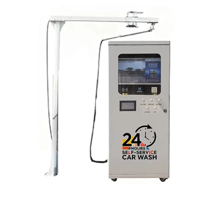 Station de lavage de voitures électrique en libre-service 24h/24 personnalisée avec monnayeur, struc