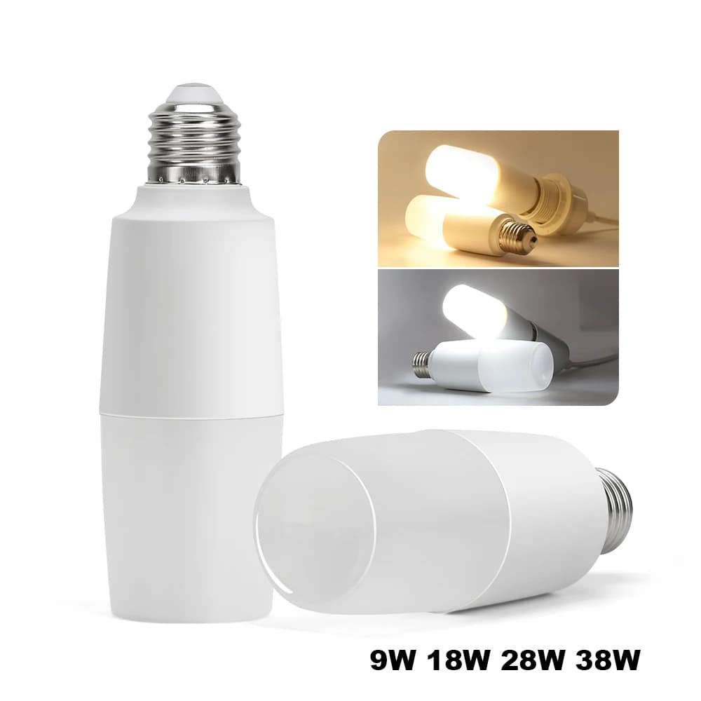 Ampoule LED E27 lampes à économie d'énergie AC 220V 9W 18W 28W 38W maison intérieure Lampada lumière