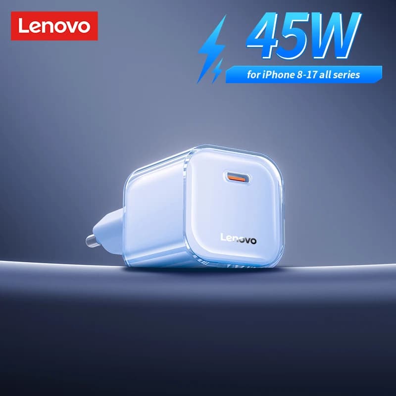 Lenovo 45W GaN chargeur PD3.0 chargeur rapide PPS QC4.0 Charge rapide pour Samsung S25 S24 Ultra iPh