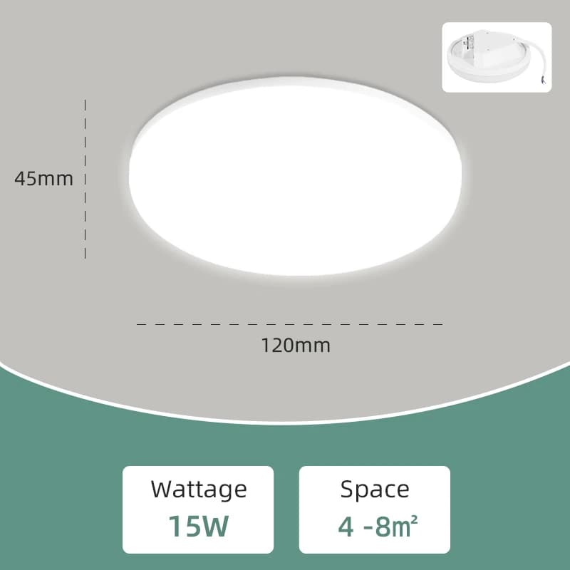 Panneau lumineux LED 15W 20W 40W 50W, plafonnier rond AC165-265V pour éclairage intérieur de la mais