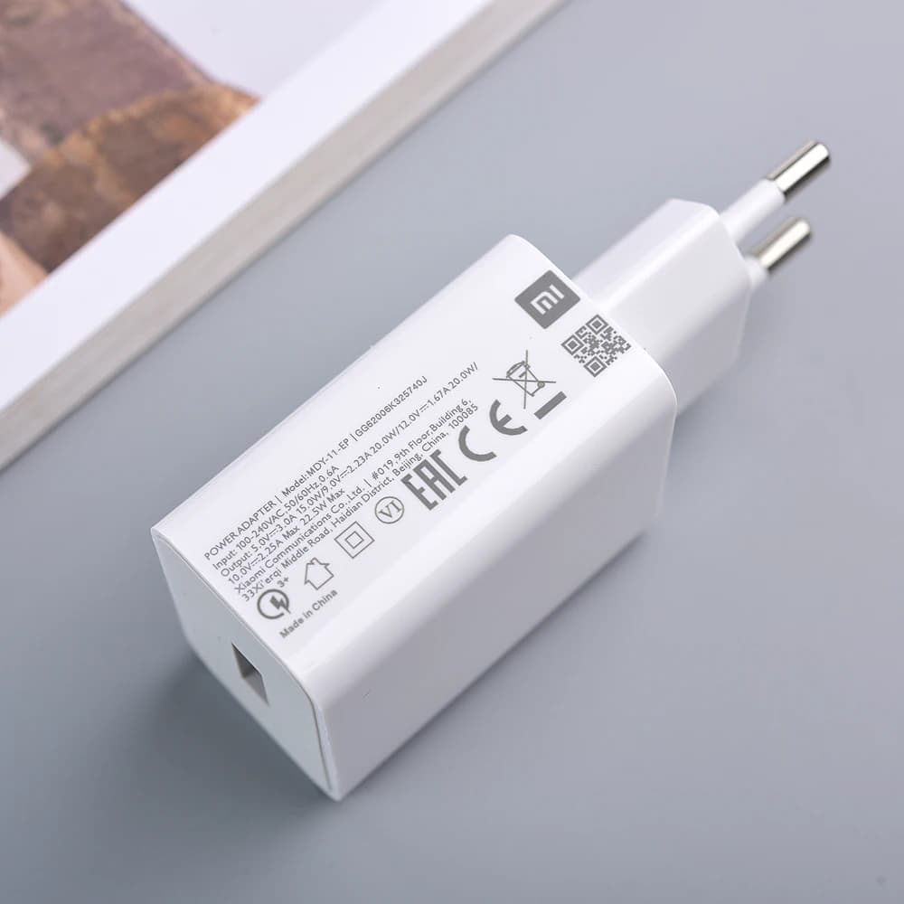 Xiaomi MDY-11-EP 22.5W chargeur rapide EU QC 3.0 adaptateur de Charge rapide câble USB Type C pour M
