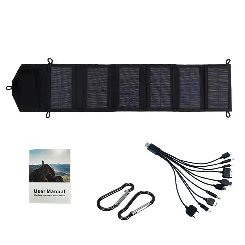Panneau solaire portable 800W haute puissance 6 voies, chargeur rapide 20Wh USB 5V DC, alimentation 