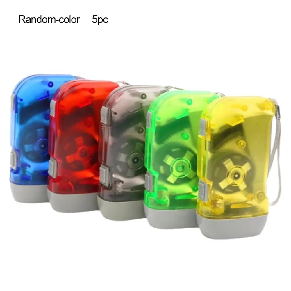 5 pièces main pressage Dynamo manivelle puissance liquidation lampe de poche Mini auto-générant torc