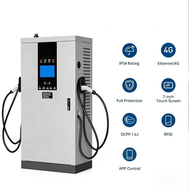 Station de recharge rapide DC commerciale personnalisée de 120 kW, CCS1 CCS2, double borne de rechar
