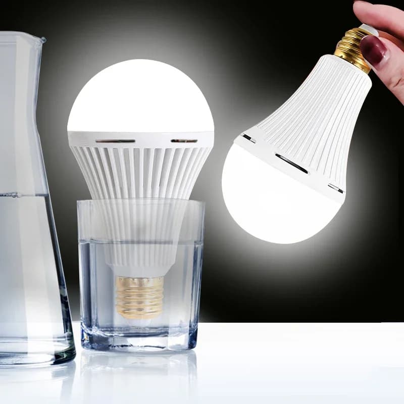 Ampoule LED de secours E27 7W 9W 12W 15W, lampe d'éclairage à batterie Rechargeable, lumière intelli