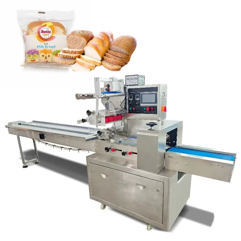 Machine d'emballage alimentaire automatique personnalisée pour boulangerie, croissants, pain, pain g