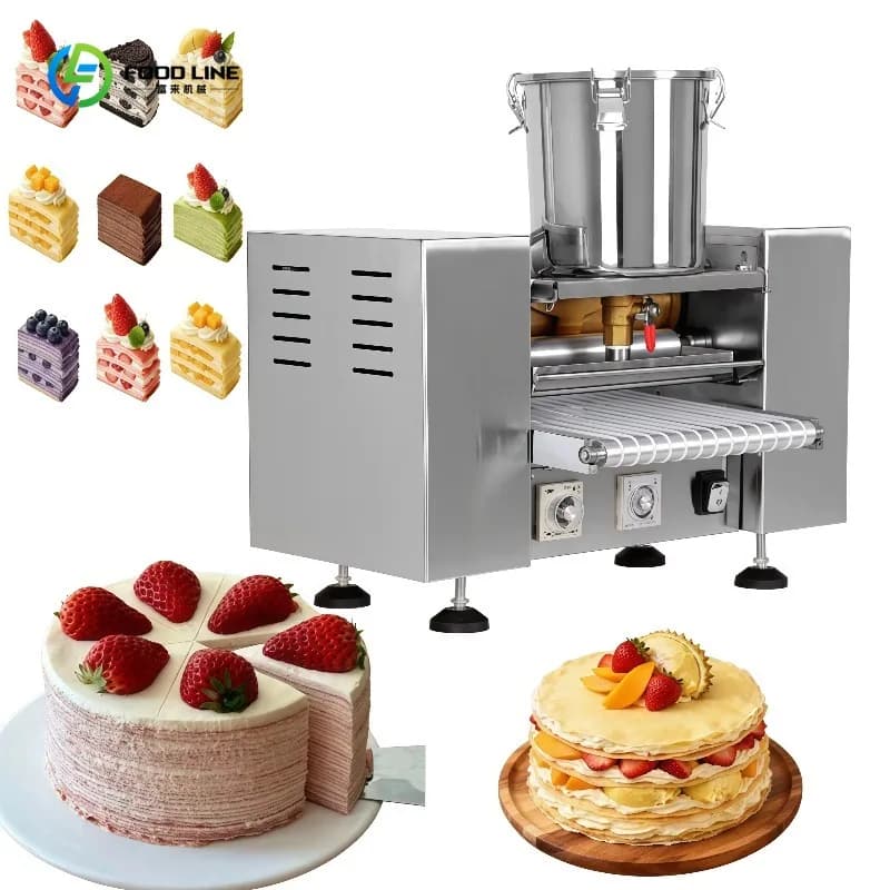 Ligne de production de crêpes électrique automatique personnalisée, structure entièrement en acier i