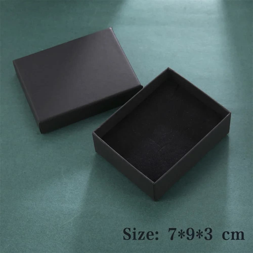 Boîte-cadeau noire pour bijoux, bague, collier, boucle d'oreille, bracelet, porte-clés, broche, etc,