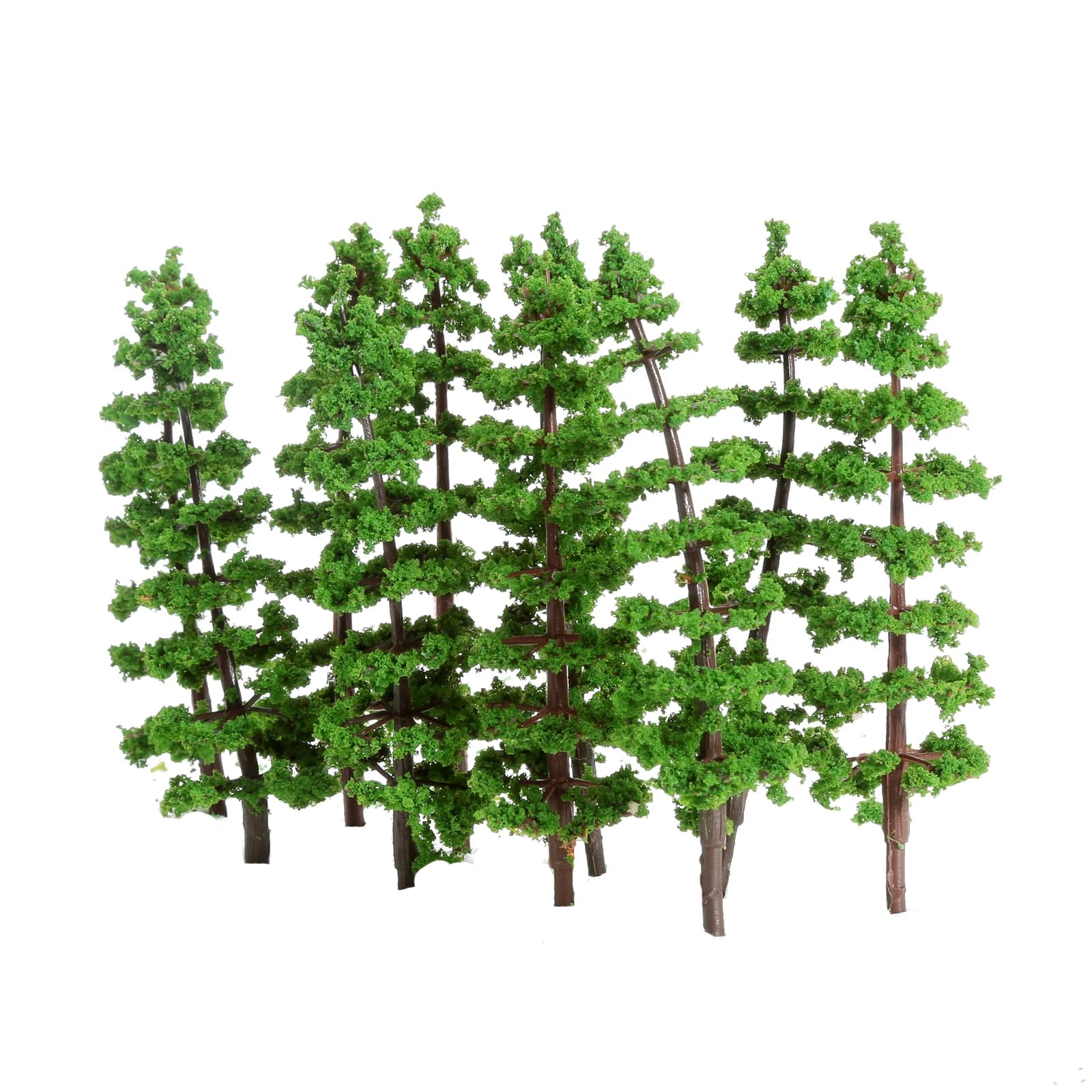 10 pièces 9cm vert pins modèle rue parc Train chemin de fer paysage aménagement arbre paysage paysag