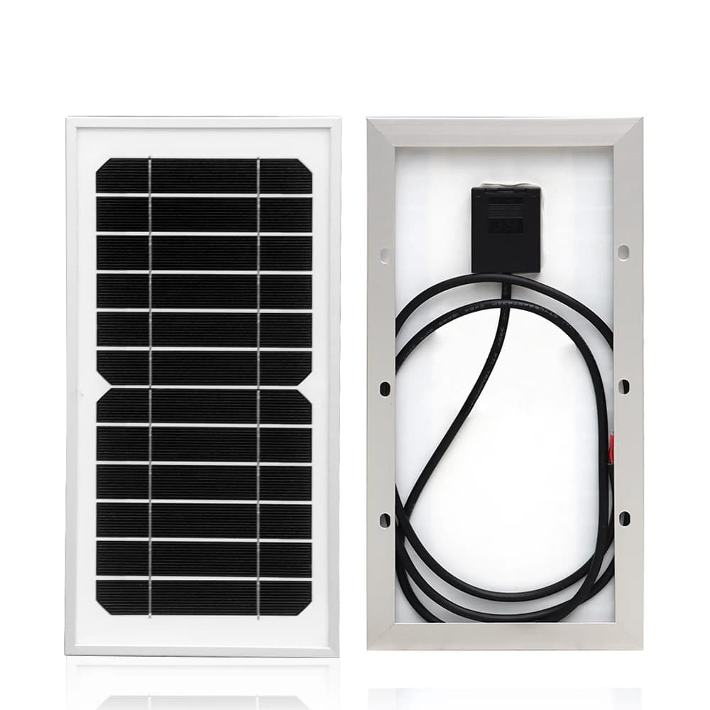 Panneau solaire en verre 6V 6W pour l'extérieur Panneau solaire photovoltaïque monocristallin à haut