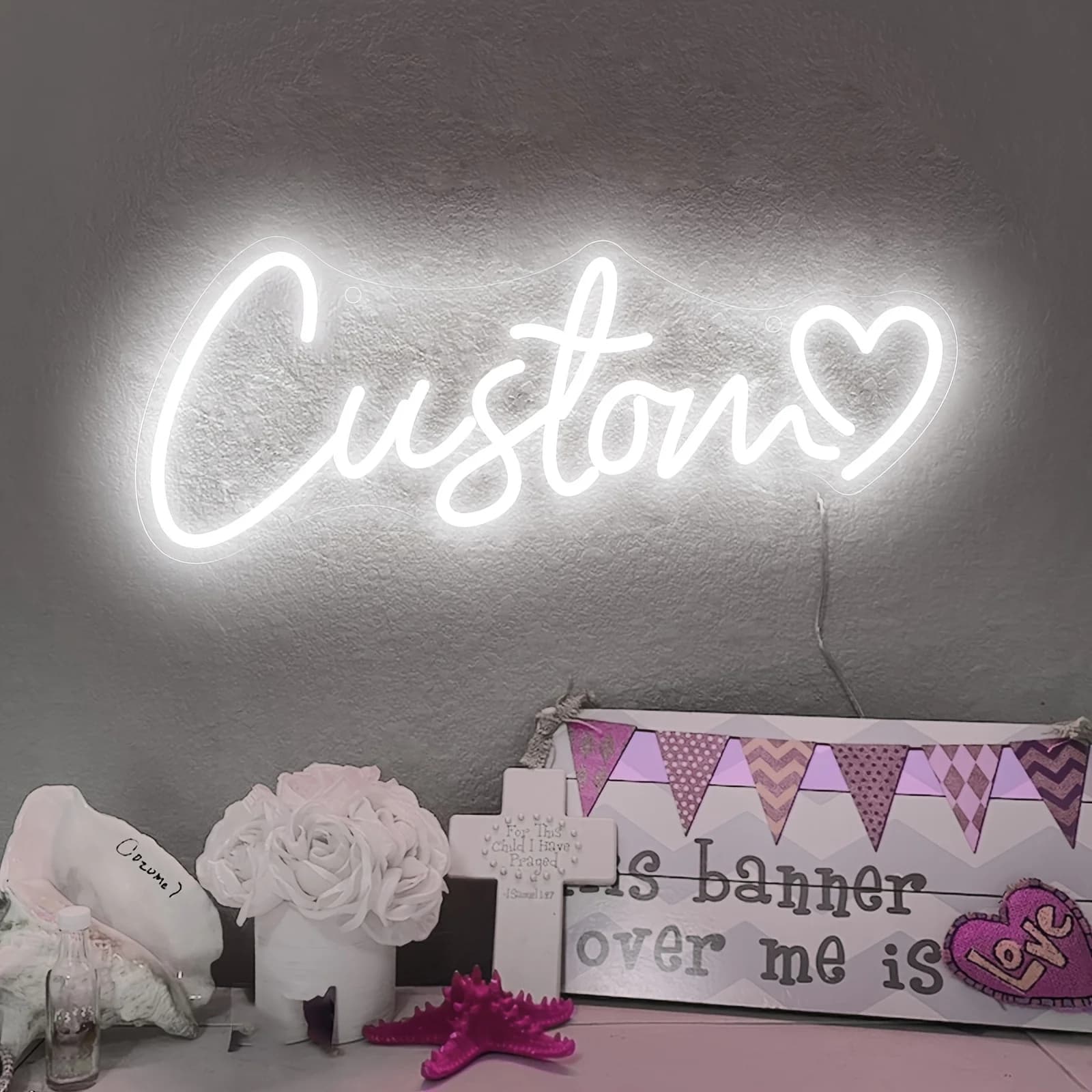 Nom personnalisé enseigne au néon cadeaux d'anniversaire personnalisés décoration chambre mur LED la