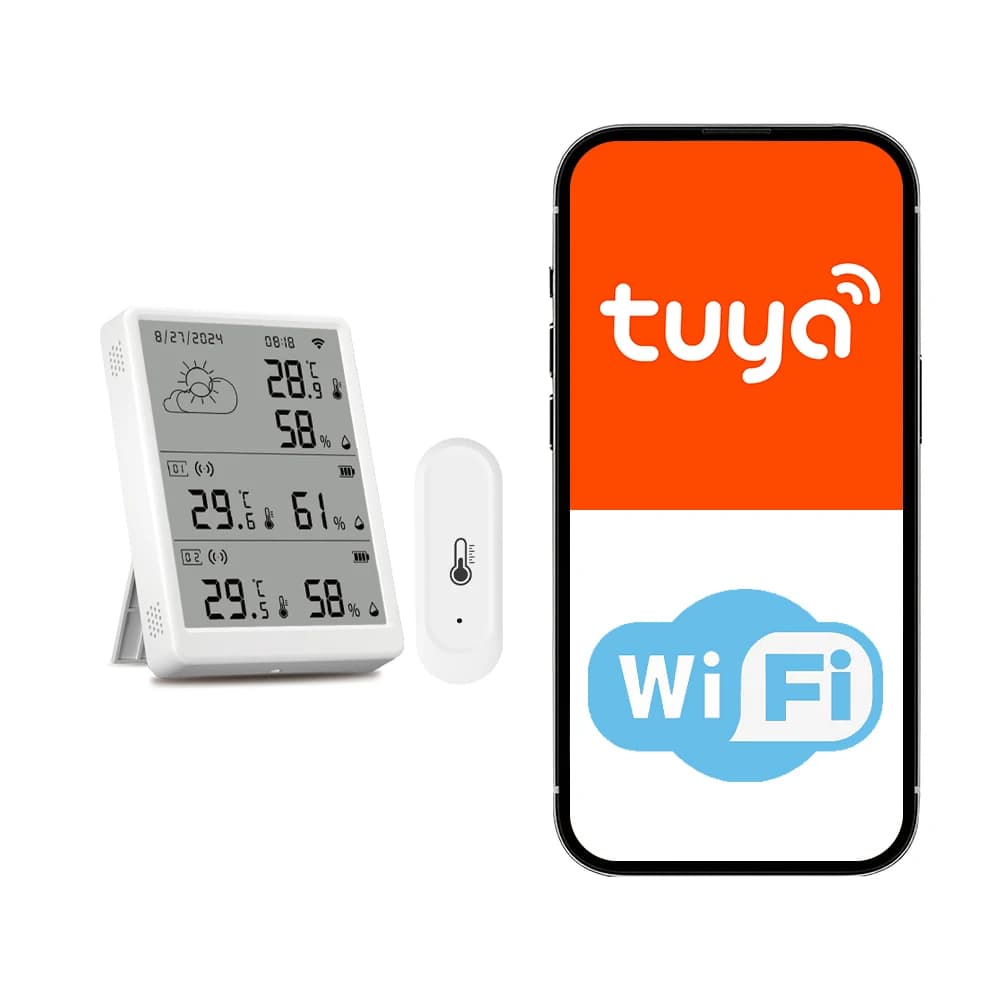 Tuya – Station météo WiFi, Kit de thermohygromètre intelligent, passerelle WiFi et extérieur, étanch