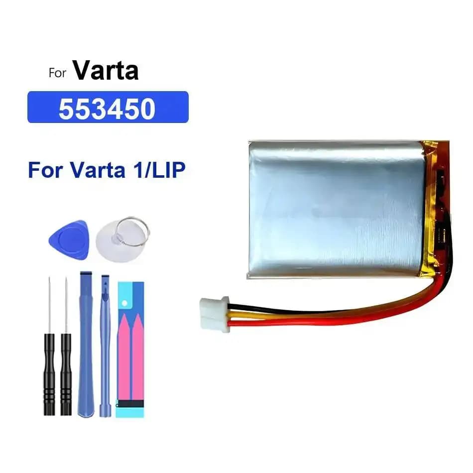 Batterie lithium-ion longue durée 1000 mAh pour Varta 1 Lip 553450