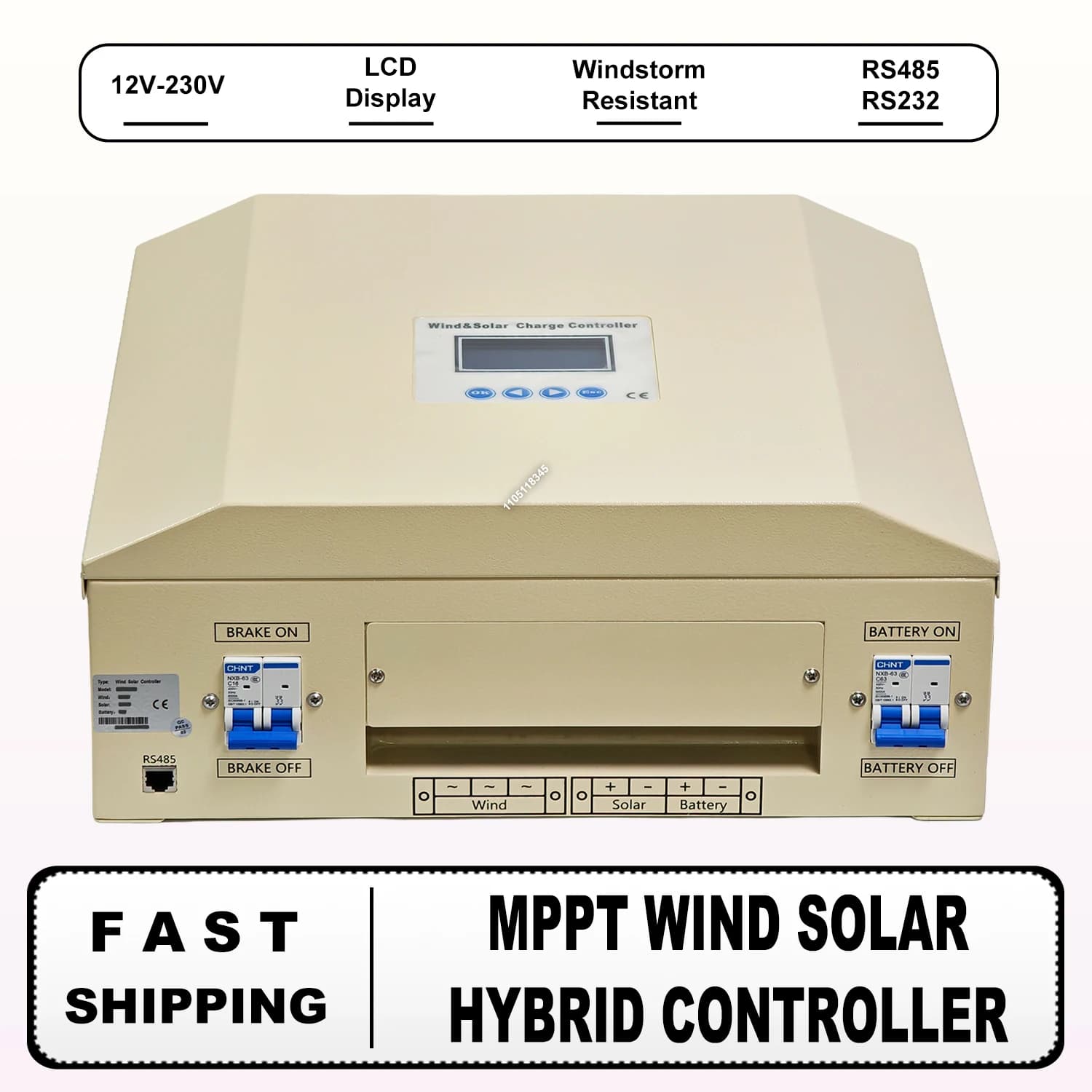 Contrôleur hybride éolien solaire 10kw, Charge MPPT 6kw 8kw 20kw 25kw 30kw 220V 230V 48V, régulateur