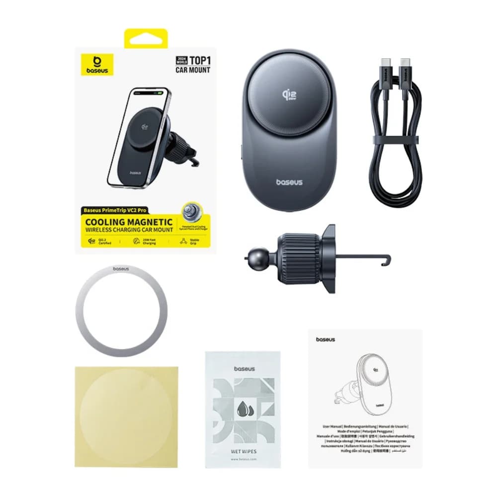 Baseus – chargeur magnétique sans fil pour voiture Qi2.2 25W, charge rapide pour iPhone 17 16 Pro Ma