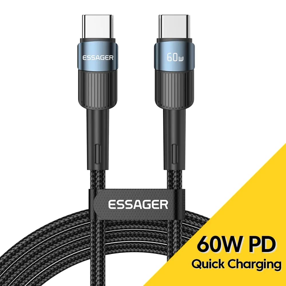 Essager 100W C À C Type C Câble USB C PD Charge Rapide Chargeur Fil Cordon Pour Macbook Samsung Xiao