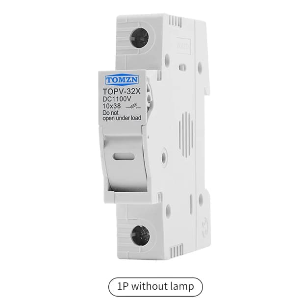 Porte-fusible 1P 2P DC 10x38mm, haute tension solaire PV 1100V TOMZN TOPV-30 Base système photovolta
