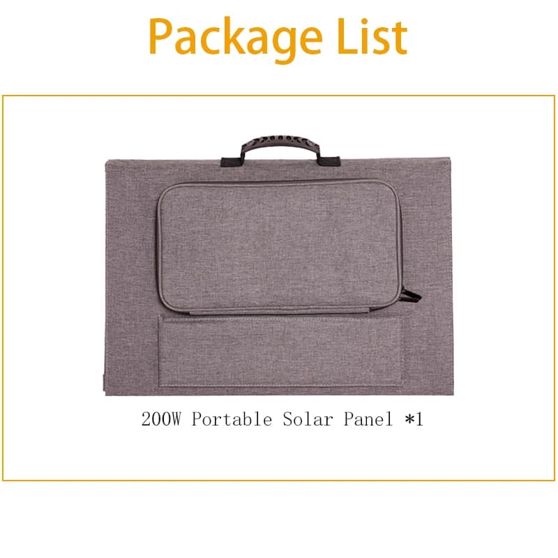 Panneau solaire portable de 200 watts, pliable, cellules solaires BC, technologie MWT pour station d
