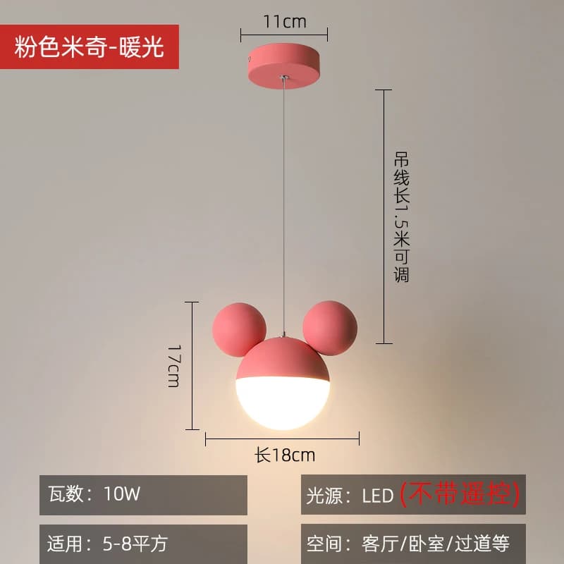 Lampe suspendue LED en forme de dessin animé pour chambre d'enfant, jolie lampe suspendue pour garço