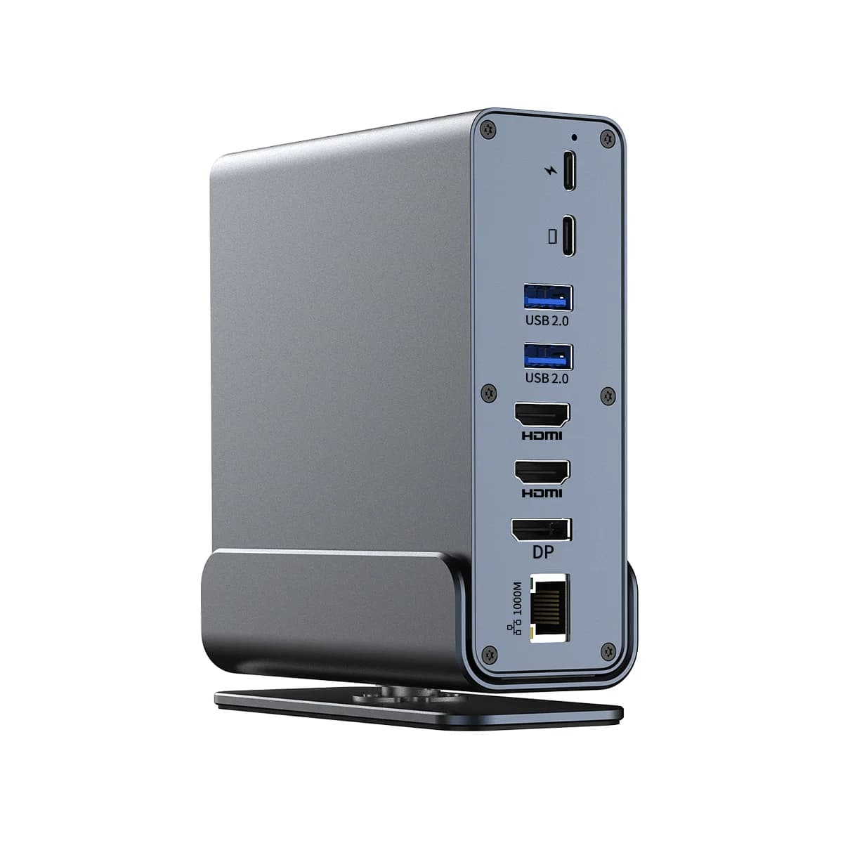 Station d'accueil USB-C 15 en 1, HUB type-c 4K60Hz avec HDTV * 2 + PD 100W + USB 2.0/3.0 + SD + TF +