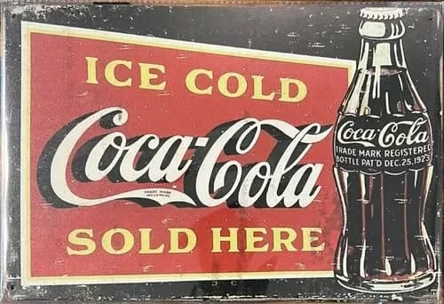 Ice Cold - Plaque Métallique Vintage Nouveauté « Vendu ici » ; NOUVEAU !