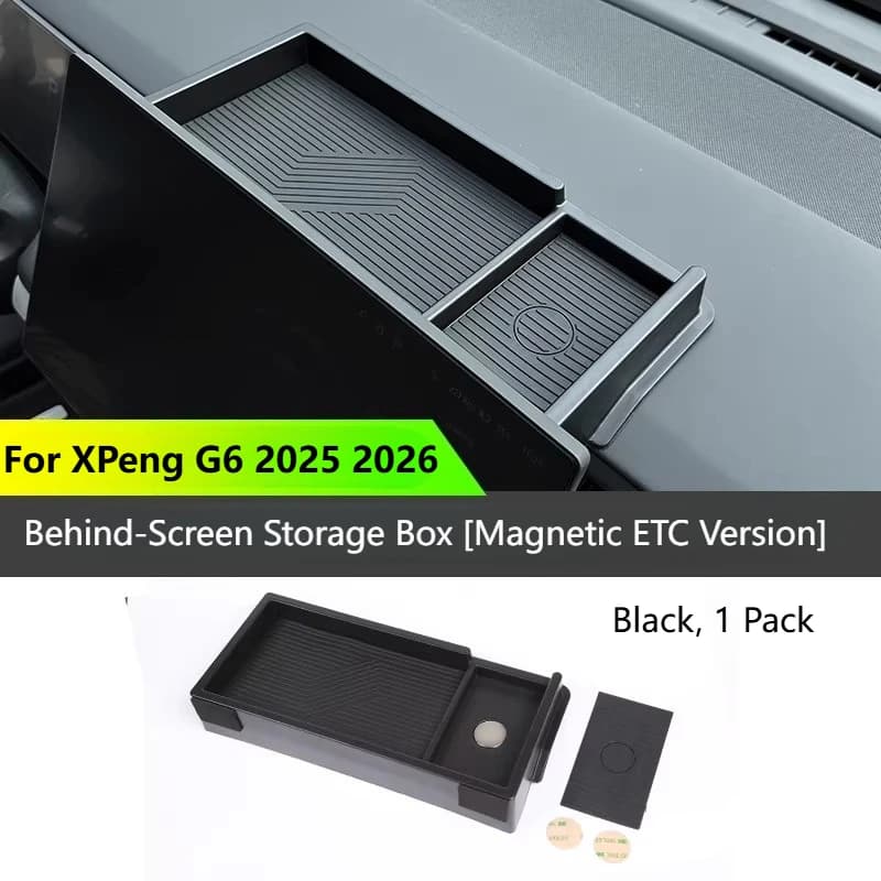 Pour Xpeng G6 Xiaopeng G6 2025 2026 : Boîte de rangement pour écran arrière, support, accessoires de