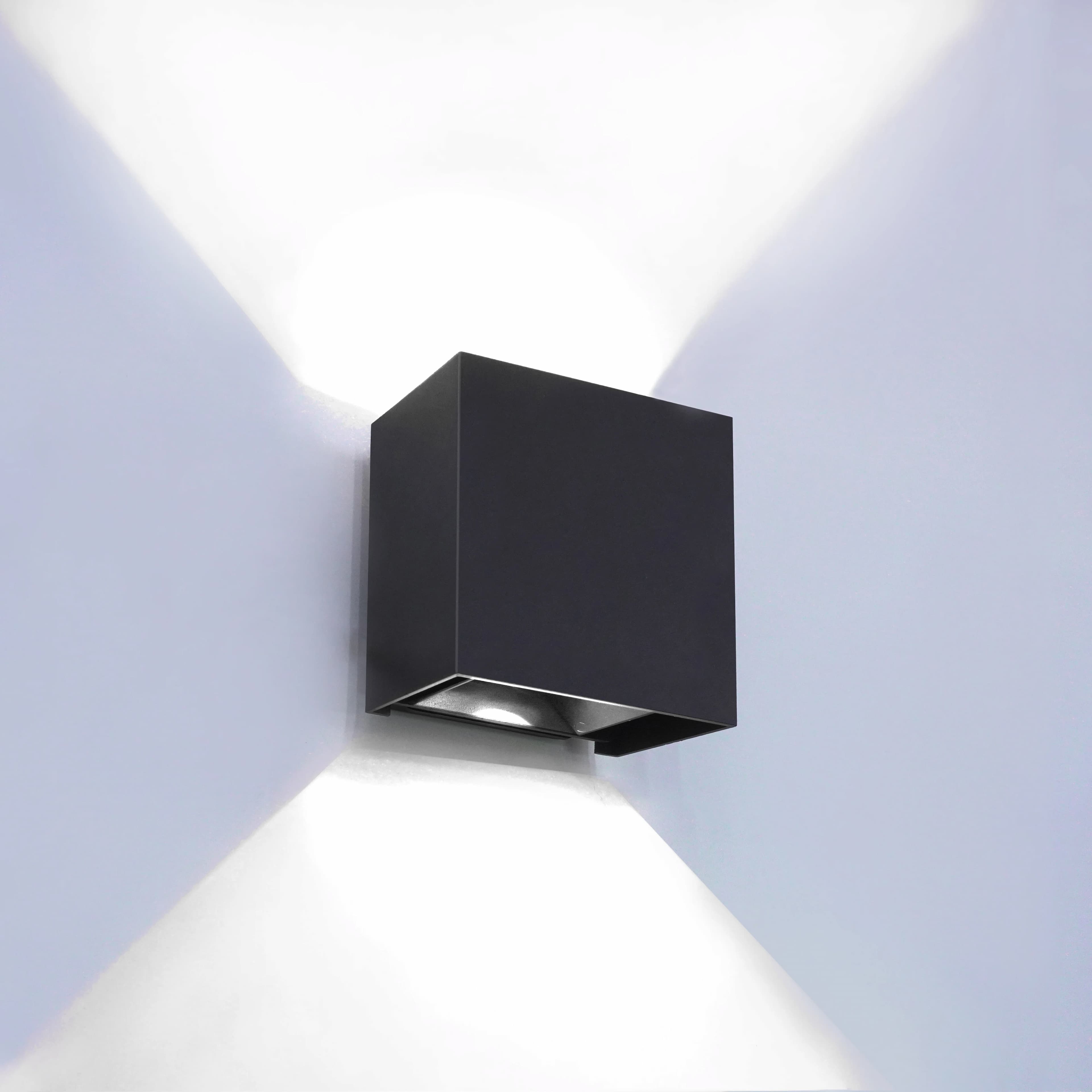 Applique murale LED avec forme de lumière réglable, 6W, moderne, pour intérieur et extérieur, IP65, 