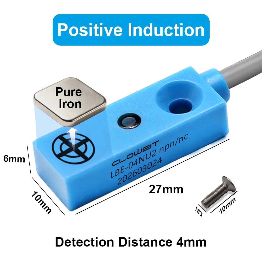 AUCHTEL IP68 4mm petite coque ABS capteur de commutateur de détection de proximité inductif Non affl