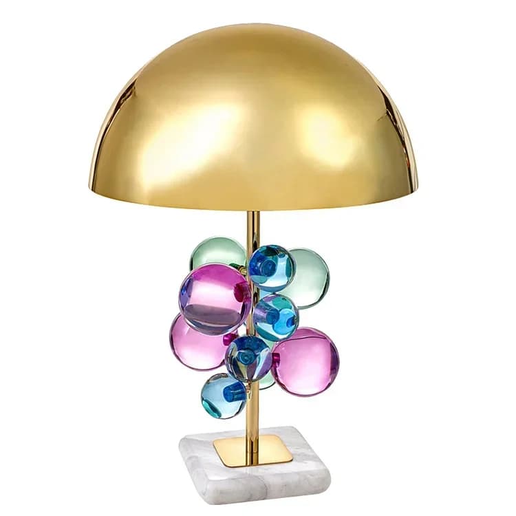 Lumière de luxe créative lampe de Table en cristal coloré cristal Transparent chambre étude lampe de