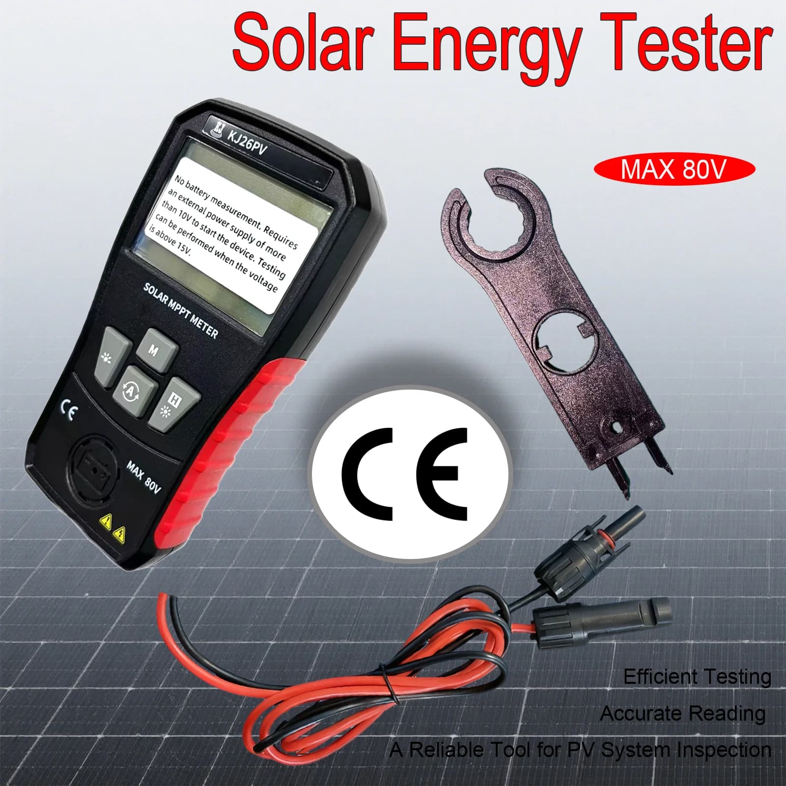 Testeur professionnel de panneaux solaires – Analyseur photovoltaïque multifonctionnel pour tension,