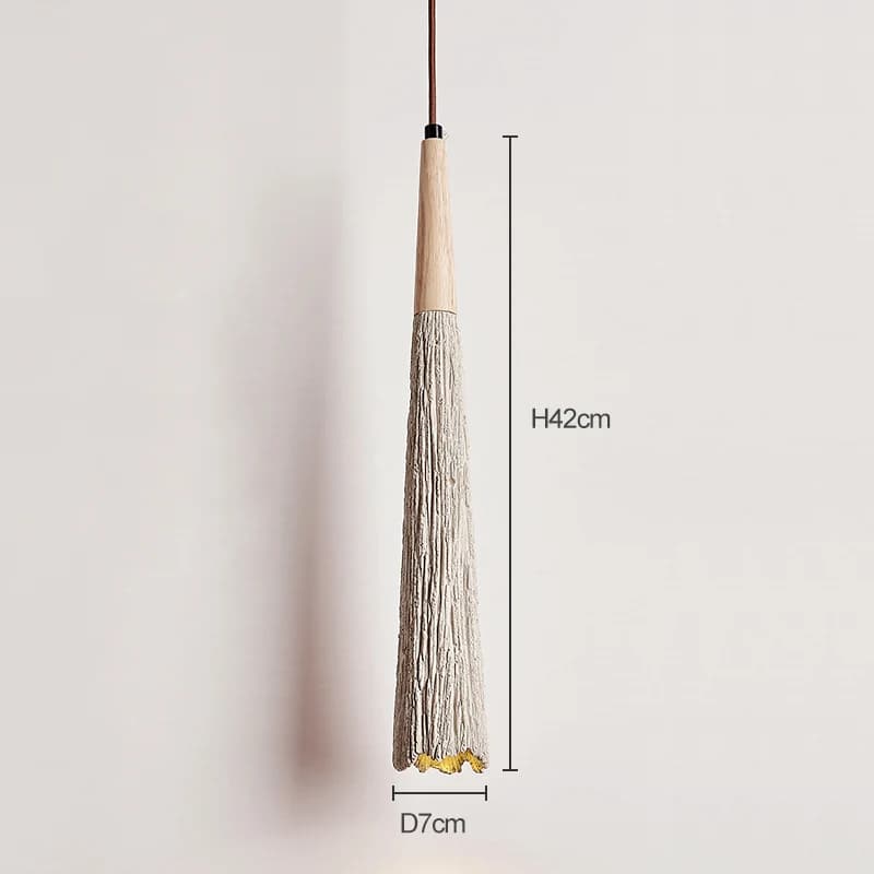 Lampe Suspendue en Béton Plissé au Design Japonais Rétro Luminaire Décoratif d'Nik, Idéal pour un Re