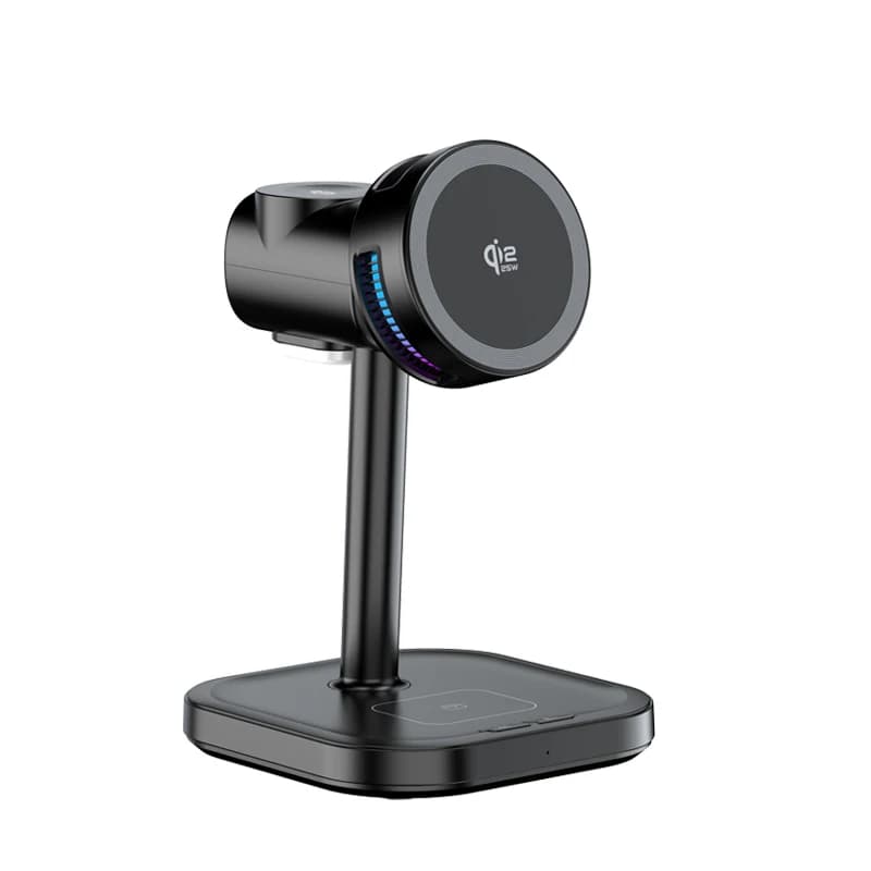 Support de chargeur sans fil magnétique rotatif ICE Cooling Qi2 à charge rapide pour iPhone 16 15 14