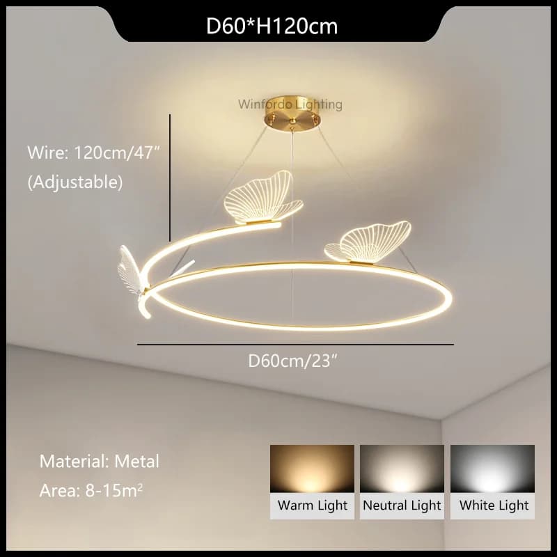 Lampe suspendue moderne pour salon, luminaire suspendu pour la décoration de la maison, lustre rond 
