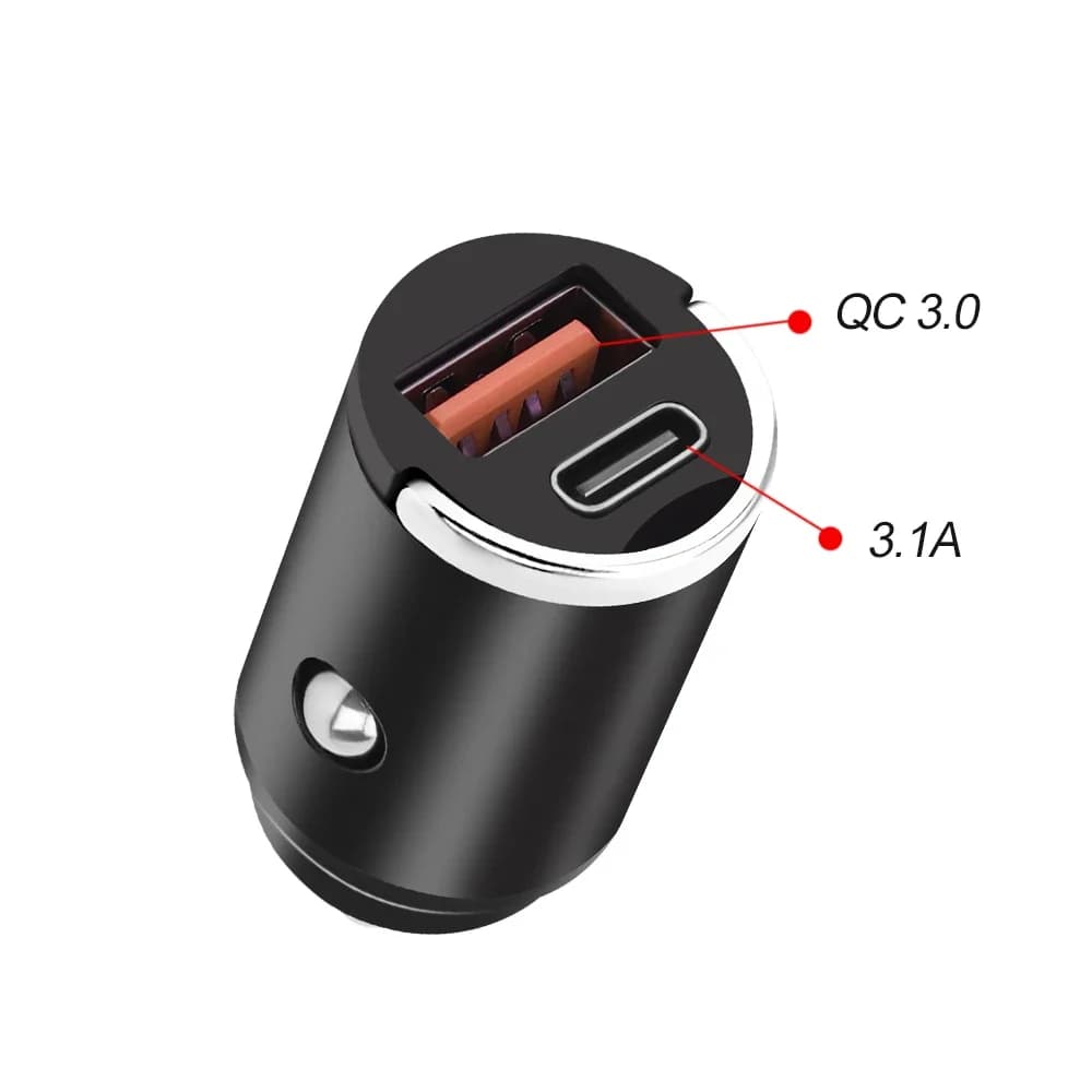 Mini voiture USB/QC3.0 PD chargeur 12-24V charge rapide voiture USB Type C chargeur briquet pour Xia