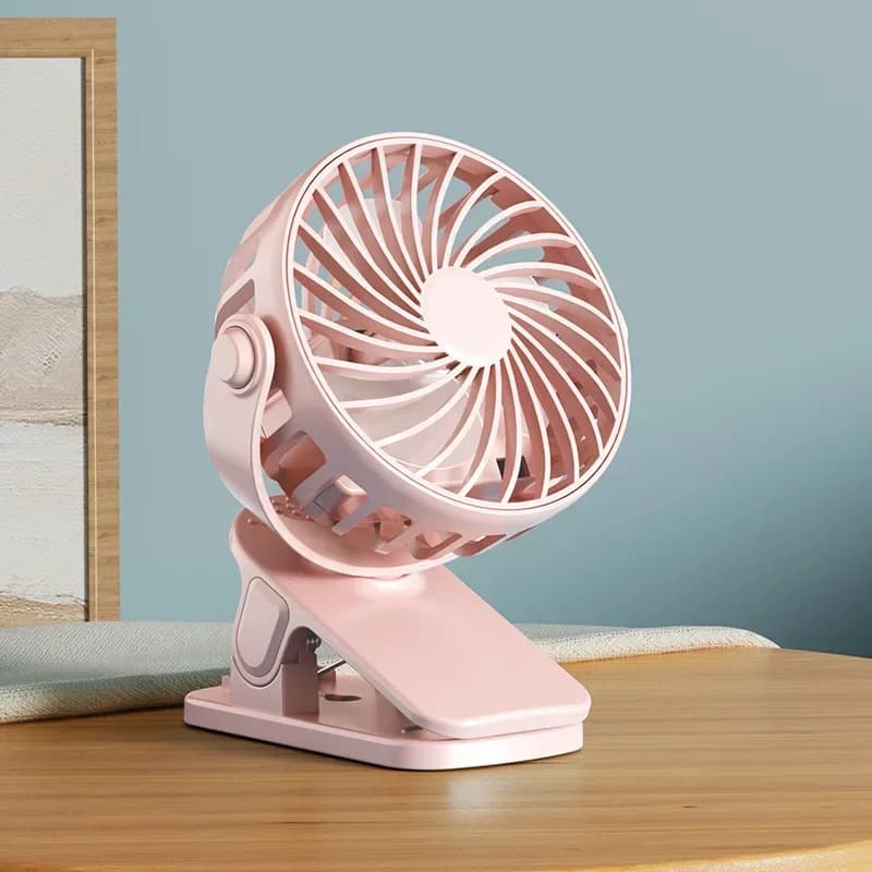 Ventilateur portable rechargeable à clip 720 ° Lampe Haht rotative, ventilateur personnel rechargeab