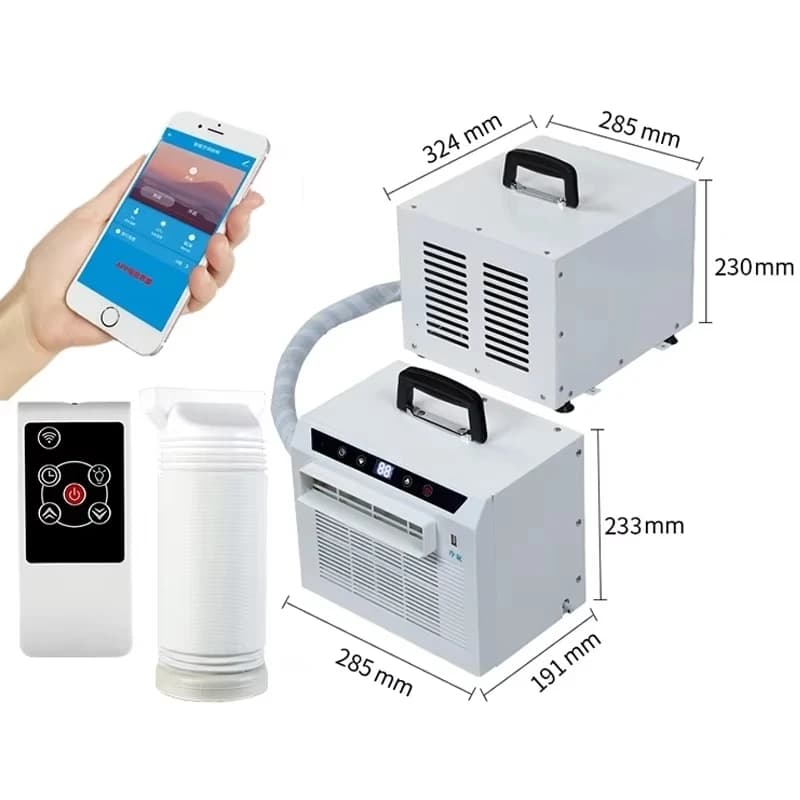 Climatiseur mobile portable pour voiture, maison, camping, tente, installation gratuite